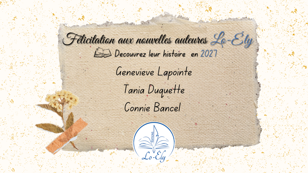 Nos nouvelles auteures Lo-Ély 2027 !